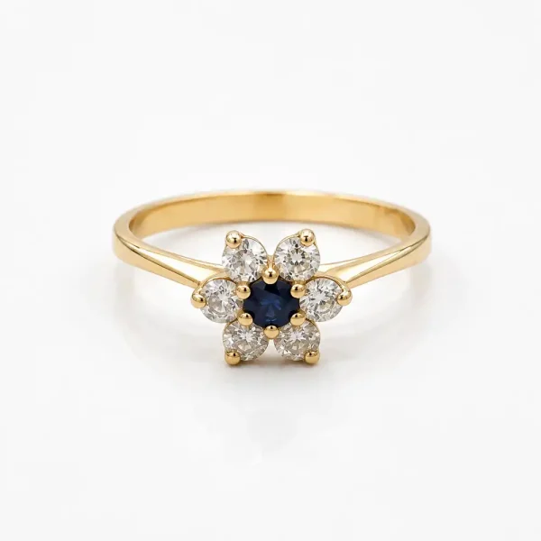 Anillo de oro para mujer 18k diseño chevalier con 1 circón