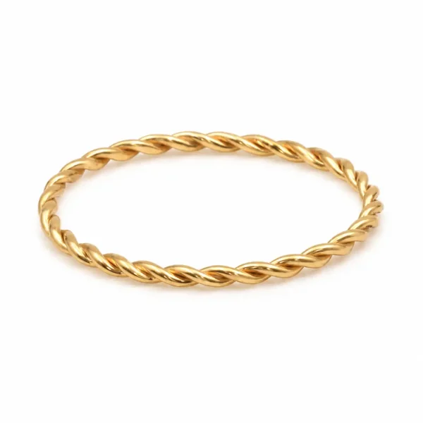 Anillo de oro para mujer 18k diseño entorchado