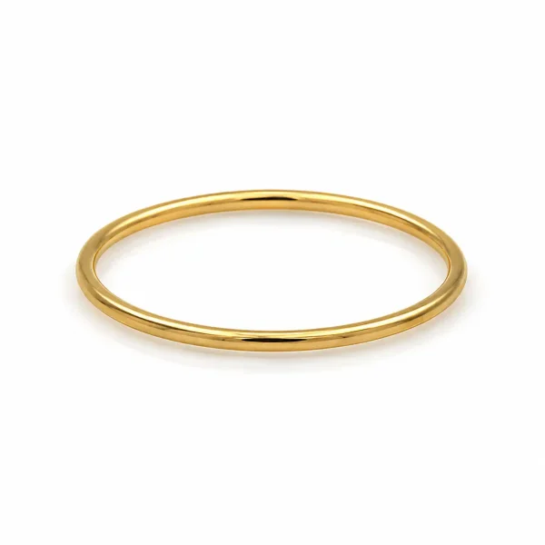 Anillo de oro para mujer 18k diseño básico liso