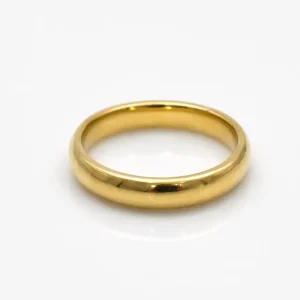 Anillo de oro de matrimonio 18k diseño media caña
